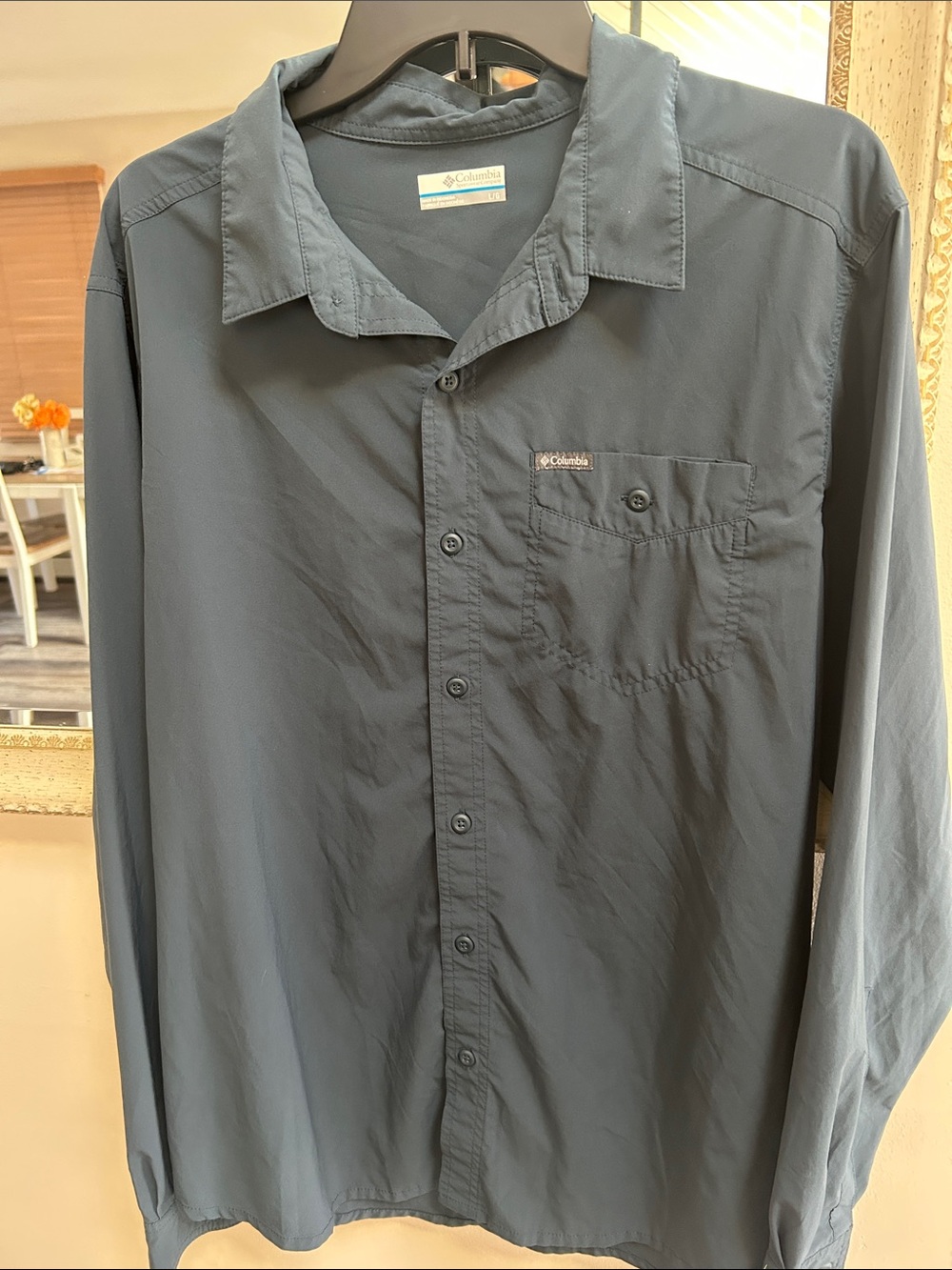 Columbia Men's Button-Down Long Sleeve Shirt - Slate/Steel Blue